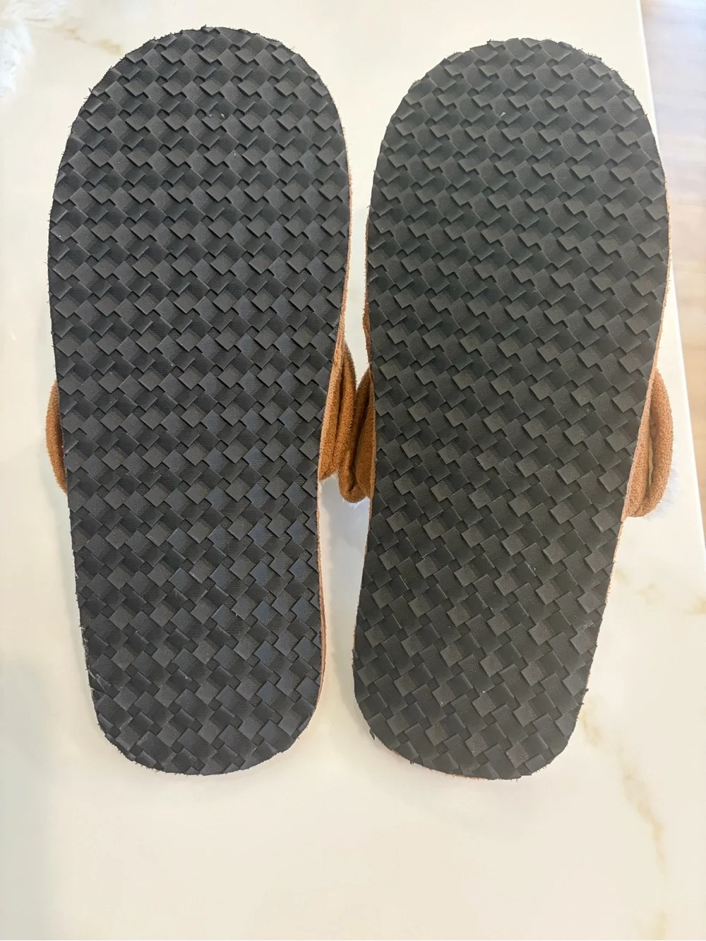 Lucky Brand Brown Slip-On Shearling Lined Slippers